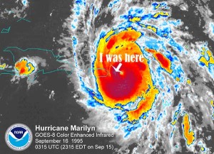 Hurricane map of Marilyn