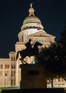 statue silhouette at austin capitol photo