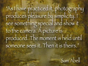 sam abell photographer quote image