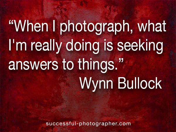 wynn bullock quote on photography