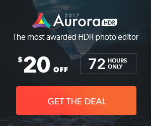 aurora HDR software discount banner