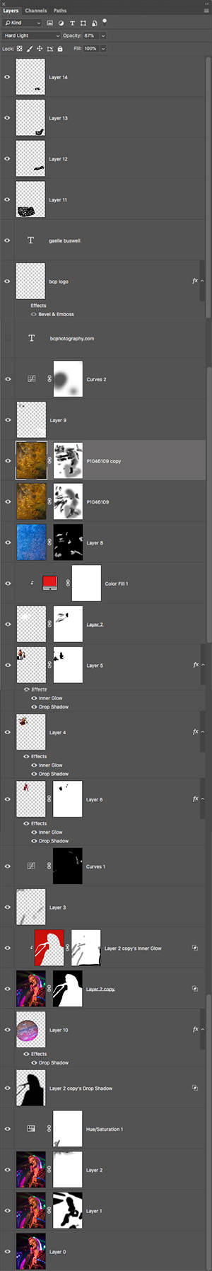 layers palette for image