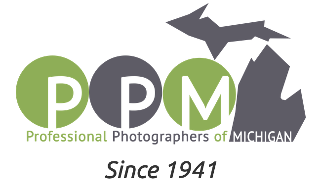 professional photographers of michigan logo